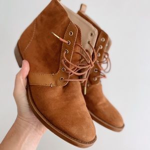 ZARA peasant style lace up boots; excellent condition!